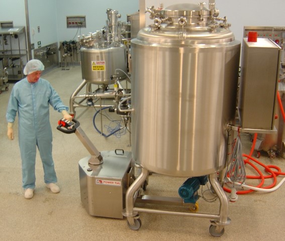 316 DP Stainless Steel PowerTug for moving mixing vessel in Pharmaceutical laboratory 316 DP Stainless Steel PowerTug for moving mixing vessel in Pharmaceutical laboratory